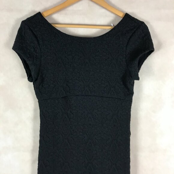 Urban Outfitters Black Jacquard Mini Dress SMALL - Picture 6 of 6